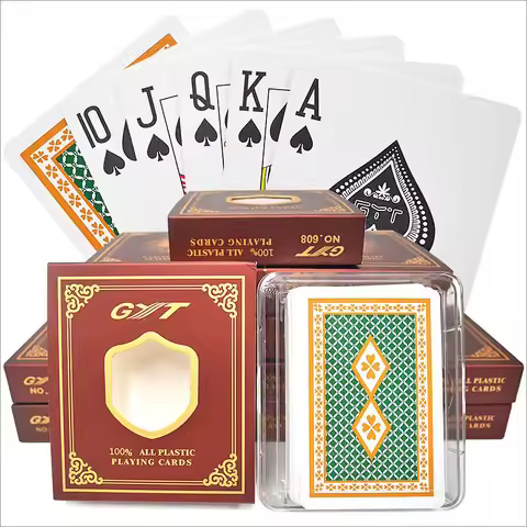 1 PCS Playing Cards Two Sided Scrub Casino Plastic Playing Cards Waterproof Poker Club Board Games 5
