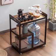 Mobile Tea Table, Small Solid Wood Tea Table, Integrated Kettle & Kung Fu Tea Set, Compact Home Tea 