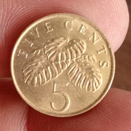 Koin Singapura 5 cent th 1995 (@)