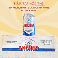 Thùng 24 Lon Lúa Mạch Anchor White Campuchia 330ml Nồng Độ 4.5% Anchor Bạc