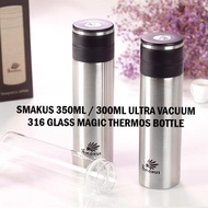 Tiantian LINOX SMAKUS 350ML / 300ML ULTRA VACUUM 316 GLASS MAGIC THERMOS BOTTLE SMAKUS 玻璃魔法瓶