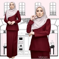 BAJU KURUNG KEDAH KLASIK LIMAU BAJU KURUNG PLUS SIZE BRIDESMAID MAROON MUSTARD BABY BLUE GREY SALMON PEACH DUSTY BLUE