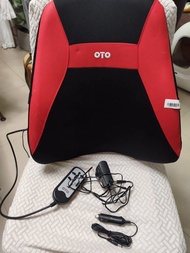 OTO 紅黑色按摩腰墊/背墊連控制器