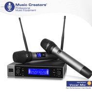 Professional Wireless Microphone System Portable Handheld Microphone FM Metal Karaoke