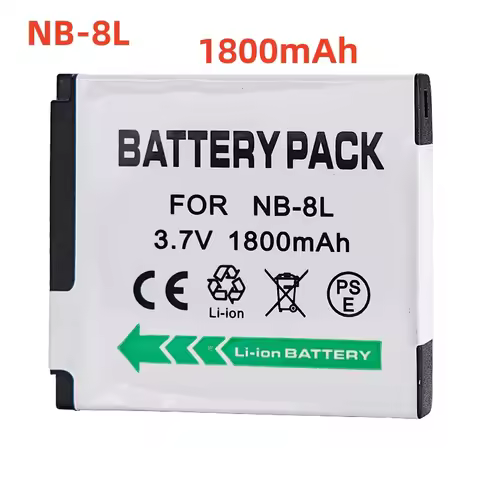 1800mAh NB-8L NB 8L 8L Camera Battery or Charger For Canon PowerShot A3300 A3200 A3100 A3000 A2200 A