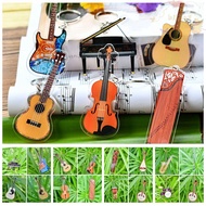 BLISS Guitar Model Pendant, Clarinet Cello Guitar Acrylic Keychain, Instrument Key Chain Djembe Trun