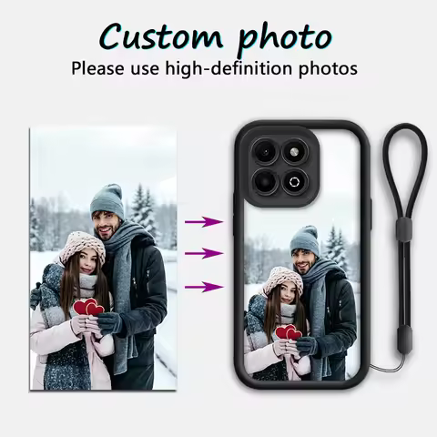 Customized Photo of Hanging Rope anti Fall Phone Case for Honor X9/X8/X7/X6/X5/A/B/C/D/Plus/Smart/4G