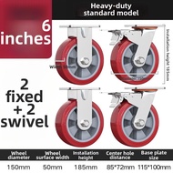 HUAZINIAO | Heavy Duty Silent Omnidirectional Polyurethane Wheel 6 Inches