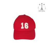 [Paris Station Second-Hand Brand Specialty Store] ** CELINE * 16 Red Cotton Baseball Cap (L)