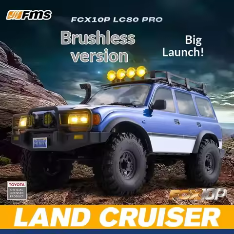 Fms Rc Crawler Toyota Lc80 Pro V2 Fcx10 1 10 Scale Simulation Remote Control Off Road Model Car With