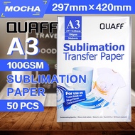 QUAFF Sublimation Paper 100gsm Quick Dry Transfer Paper A4 - A3 Size