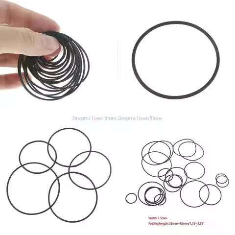 HX6A Durable 50/100PCS 1.5mm Mix Size Round Cassette Tape Machine Rubber Belt Set