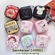 【imamura】 For Sennheiser CX300II In-Ear Earphone Niche Cartoon Pattern Portable Tinplate Purse Pocke
