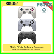 ตัวควบคุมจอยเกมส์บลูทูธ FGTRE 8BitDo Pro 2พร้อมเอฟเฟกต์ฮอลล์จอยสติ๊กสำหรับ Nintendo Switch,PC,MacOS,