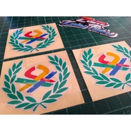 STICKERS BENETTON PANGKAH BUNGA PADI BESAR STICKER CUTTING PANTUL CAHAYA STICKER MOTOR KERETA