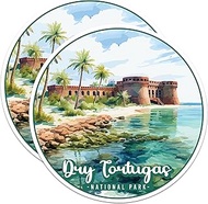 (2 Pack) Dry Tortugas National Park Bumper Sticker - US National Park - Choose from 63 Parks - 5" On