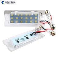 NOBELJIAOO 2Pcs License Plate Light Error Free License Plate Lights Canbus Full LED Number White For