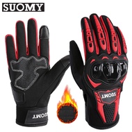 SUOMY Winter Waterproof Motorcycle Gloves Men Women Spring Autumn Motocross Biker Gloves Touch Scree