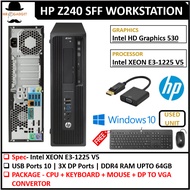 HP Z240 SFF Intel  Xeon E3-1225 v5 (6TH GEN)@ 3.3GHz Quad Core Pc Desktop  Upgrade Upto 64GB Ram