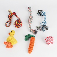Dog Dog Chewing Rope Tug-of-War Toy Bite-Resistant Bends and Hitches Carrot Pulling Hemp Rope Knot Ball Dog Puppies Mola