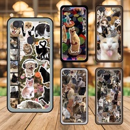 Oppo F7 Phone Case With Black Bezel Kitty Cat Meme Cute