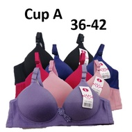 CUP A- Baju Dalam  Cup Penuh Cup A /Wireless Bra Cup A Full Cup/ (Size 36-42)