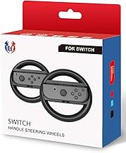 Driving Games Steering Wheel for Nintendo Switch, Joy Cons Controllers Racing Wheel for Nintendo Switch Mario Kart 8 Deluxe Black x2