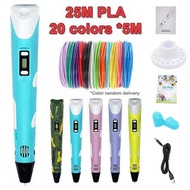 Magic 3D Pen LED Screen DIY 3D Printing Pen PLA Filament Creative Toy Gift For Kids Design Drawing 3