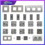 BINGOELEC Glass Socket with Glass with Wifi Socket Wall socket light USB Rj45