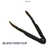 Stainless Steel Black Food Clip Salad Barbeque Kitchen Tongs Penyepit Makanan Pengepit BBQ