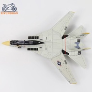 ziyunshan 1:72 Scale F-14 Tomcat Fighter Jet Model - White & Black ABS Plastic Aircraft With Detaile