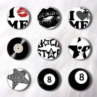 Y-Yoshitomo N-Nara Y2K Aesthetic Pins Badges Round Laser Badge Brooch Clothes Backpack Accessories