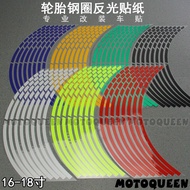 For Honda suzuki kawasaki yamaha motorcycle wheel decal tire rims reflective stickers 17/18 inch