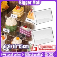 10pcs L-shaped Acrylic Card Holder/Instruction Holder/Price Tag Label/Business Card Holder/Product D