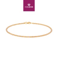 HABIB Oro Italia 916 Yellow and Rose Gold Anklet GA60300124(YR)-BI