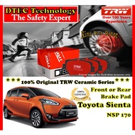 Toyota Sienta TRW DTEC Ceramic Brake Pad / TRW D-TEC Seramik brek Pad