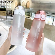 BUTUTU 780ml Sports Water Bottle Girl Boy Frosted Portable Drinking Bottle