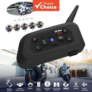 V6 Plus Motorcycle Helmet Bluetooth Headset Intercom 1000M Interphone 6 Riders