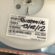 SMD Capacitor 0603 NPO9BN270 Package SMD Capacitor NPO 5% 50V 270