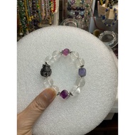 Nine tail fox fortune bracelet, natural gemstones.                                                  