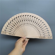 8 Inch Full Fragrant Wooden Fan Dolphin Sunflower Hollow Folding Fan Wedding Gift Fan 63u23