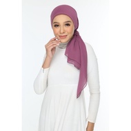 Tudung Bawal Cotton Square 45 - Purple Mulberry