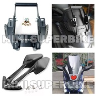 YAMAHA NMAX155 V1 V2 NMAX WINDSHIELD & SIDE MIRROR BRACKET ADJUSTABLE NMAX OLD VISOR CERMIN SISI R25
