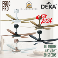 DEKA Ceiling Fan F5DC PRO 56" 46" DC Motor 20 Speeds / Ceiling Fan with Remote and 5Y Warranty