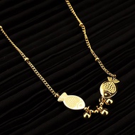 OYJR สร้อยข้อเท้าจี้ปลานำโชคสำหรับผู้หญิง Anklets สร้อยข้อเท้า18k แฟชั่นเครื่องประดับ