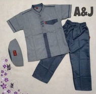SETELAN BAJU KOKO ANAK SARKOCI by ALJAMI A&J Baju muslim anak pakaian muslim anak Sarung koko peci l