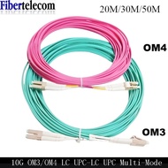 20M 30M 50M 10G OM3 OM4 LC UPC-LC UPC Multimode Duplex 2.0mm Fiber Patch Cable