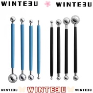 WINTE3U 4pcs Sculpture Modeling Tools, Double-Ended Dotting Sculpting Clay Tools, Cake Decoration To