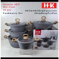 HK Granite casserole set GBJM 20,24,28,28,32CM