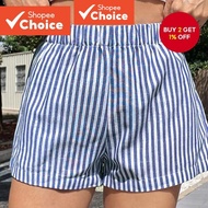 Women Casual Shorts Striped Pattern Short LNL71037